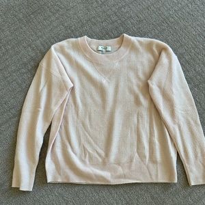 Madewell Pink Cashmere Crewneck